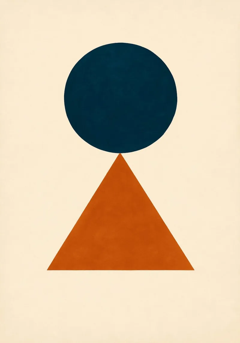Balance Isn't Stillness poster con telaio in alluminio da Mosaic Dialogue