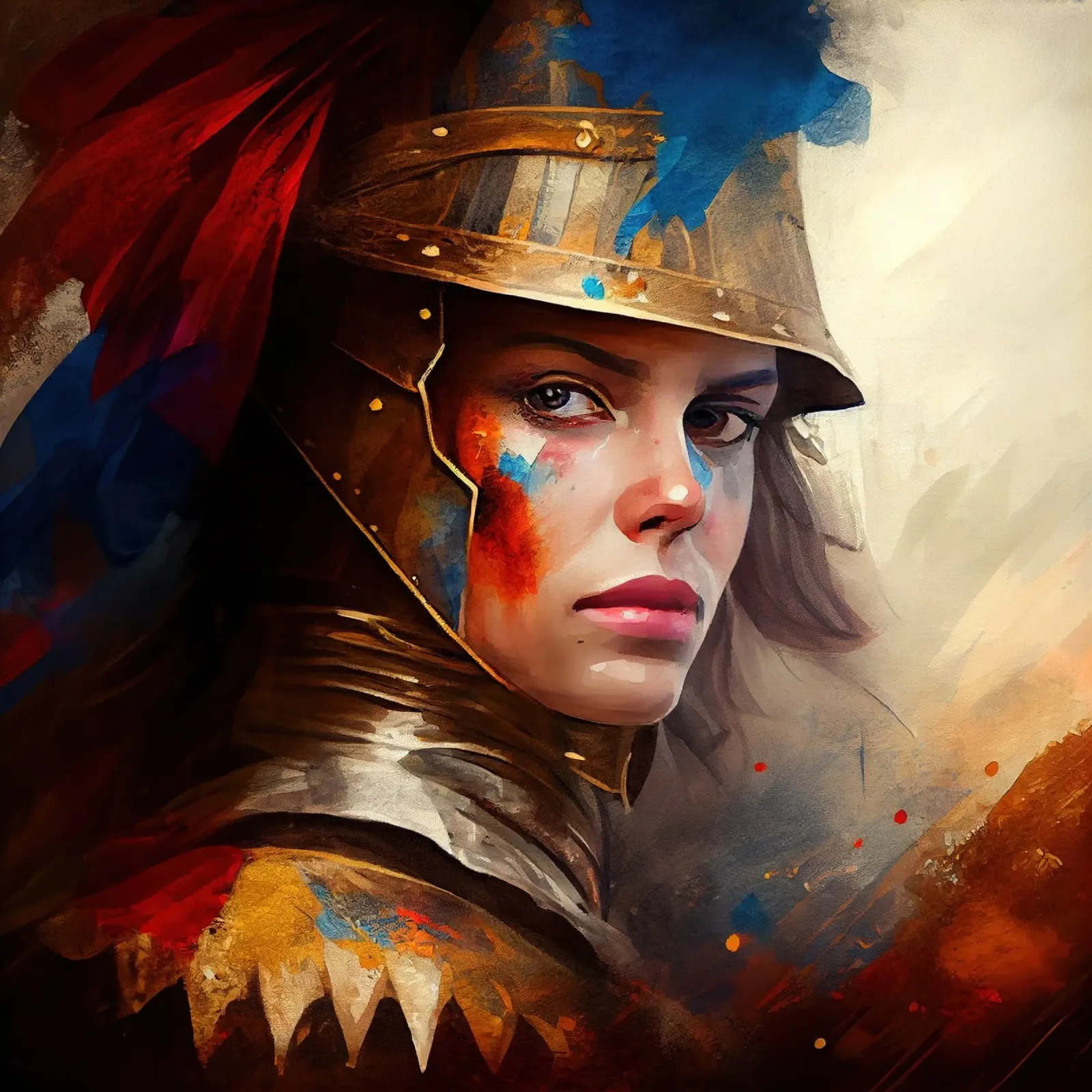 Poderosa guerrera medieval hahnemühle de Chromatic Fusion Studio