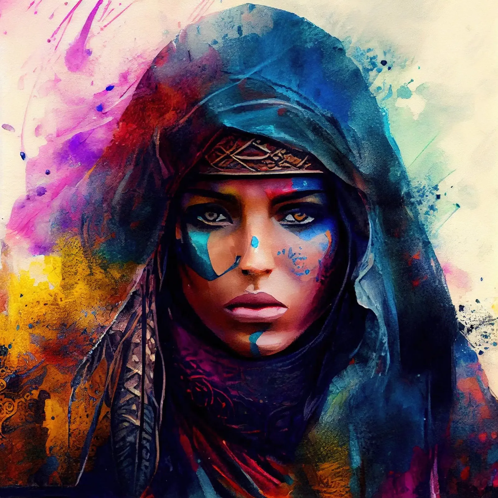 Potente donna tuareg pannello forex da Chromatic Fusion Studio