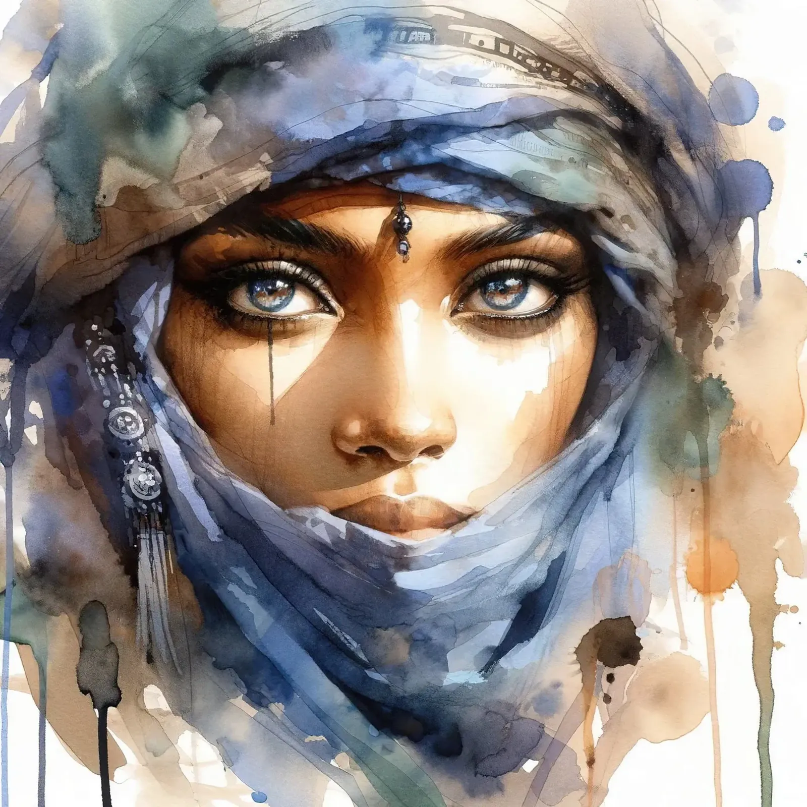 Poderosa mujer tuareg poster de Chromatic Fusion Studio