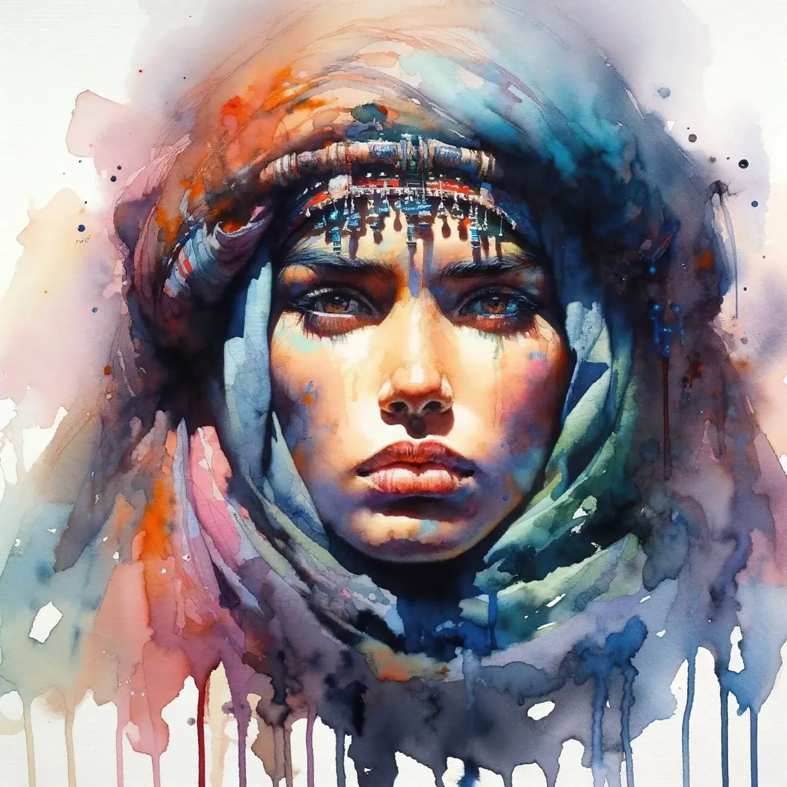 Poderosa mujer tuareg poster de Chromatic Fusion Studio