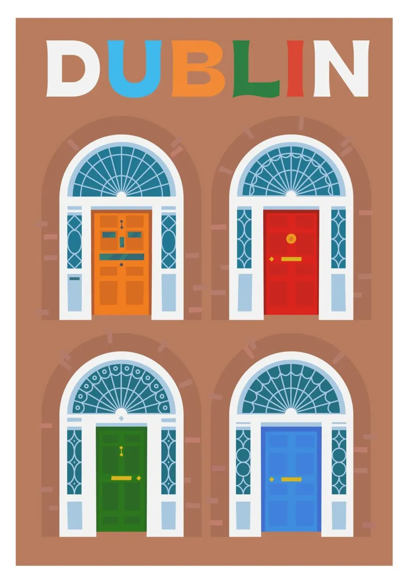Dublin, Ierland canvas met Baklijst van Wanderlust Vibes
