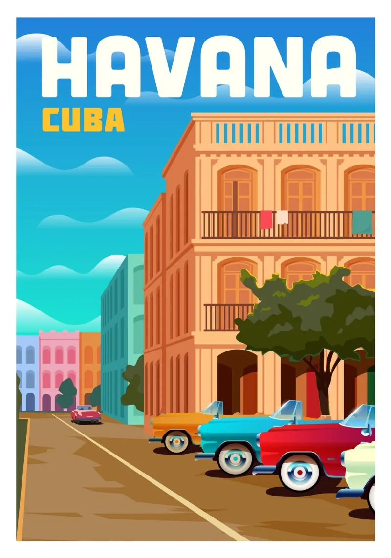 Havanna, Kuba Alu-Dibond von Wanderlust Vibes