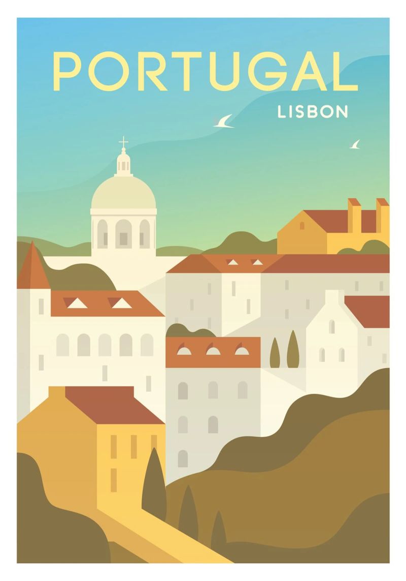 Lisbonne, Portugal poster de Wanderlust Vibes