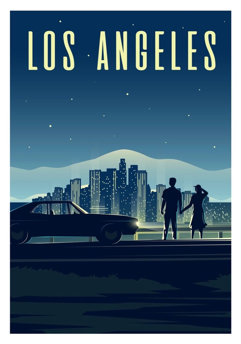 Los Angeles, Californie poster de Wanderlust Vibes