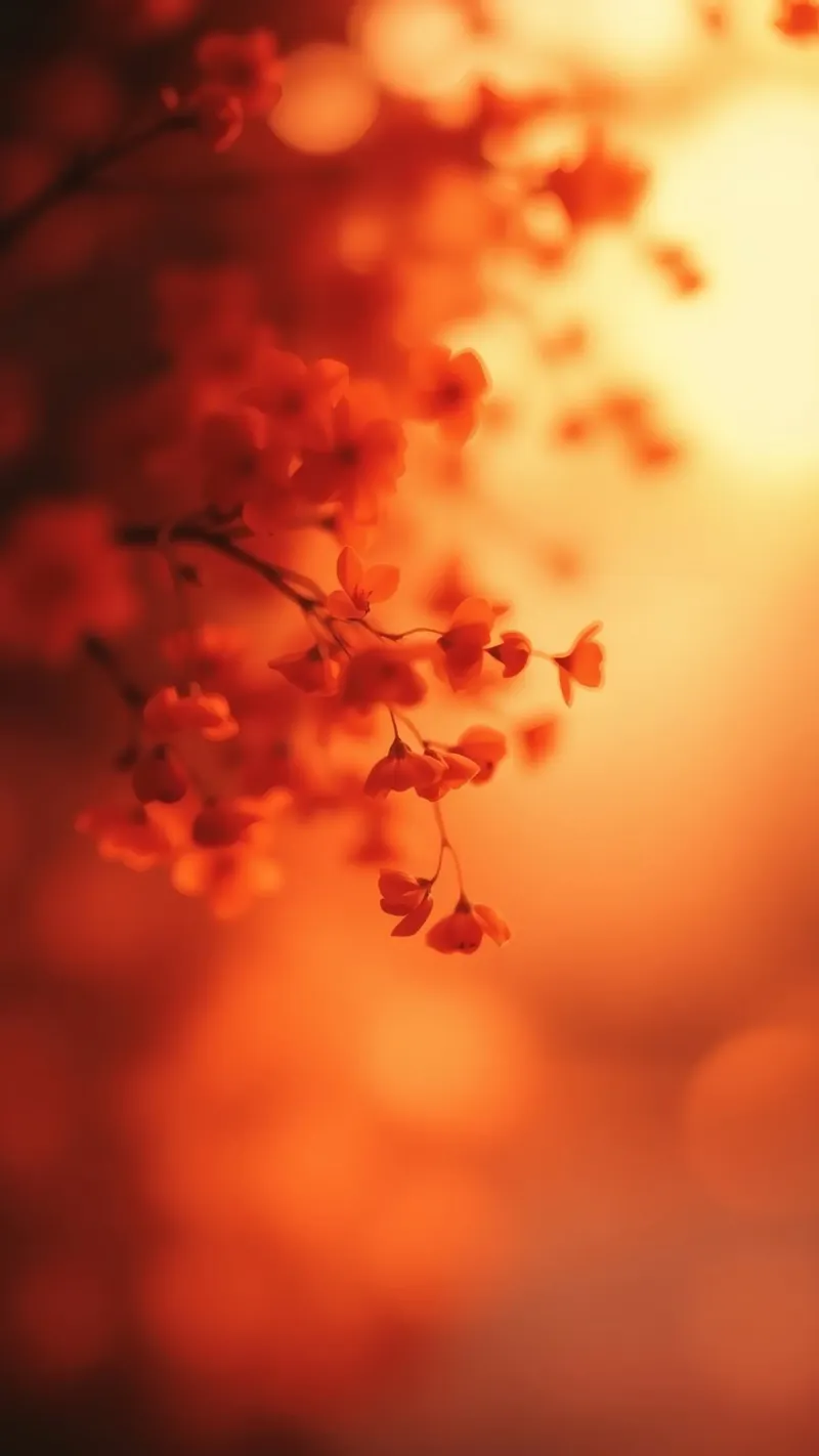 sfondo floreale arancione con soft focus plexiglass da DesignDoodle