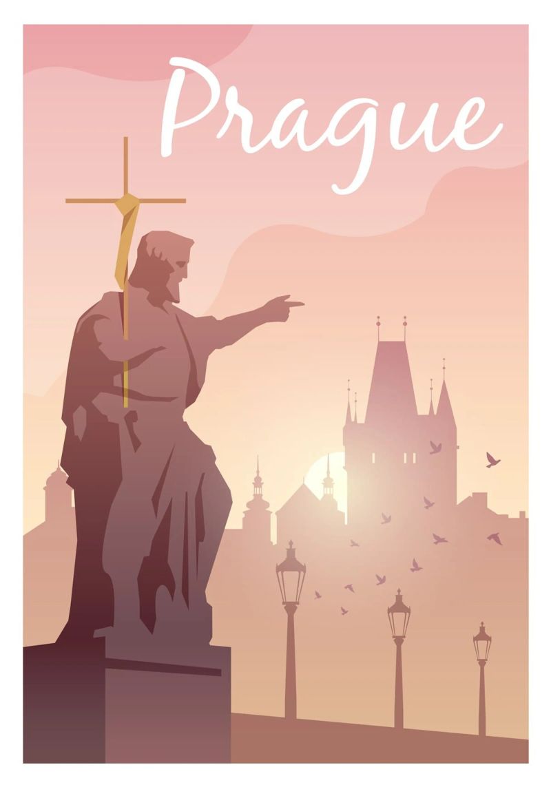 Prague, Chequia poster de Wanderlust Vibes