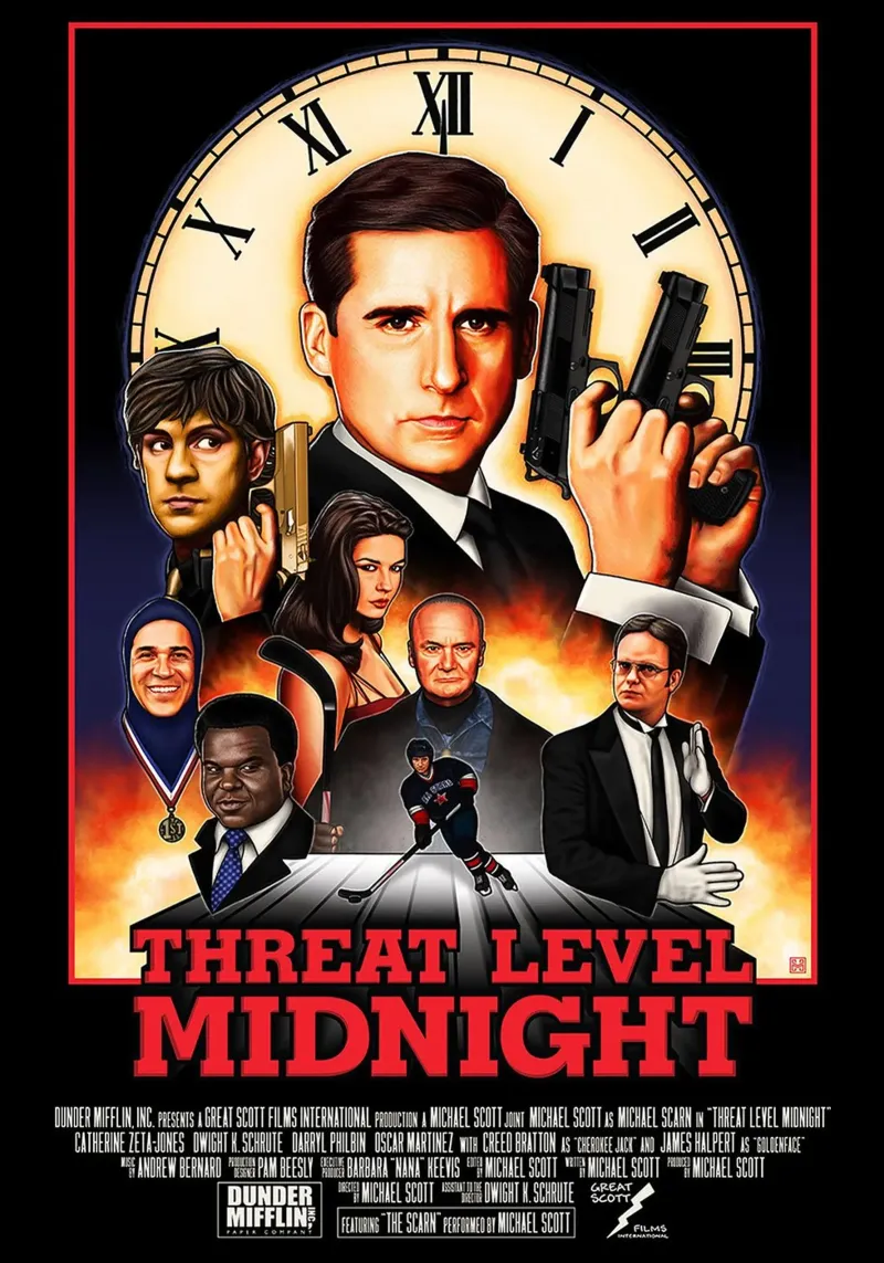 Threat Level Midnight pellicola backlit da Attaboy Dsgn