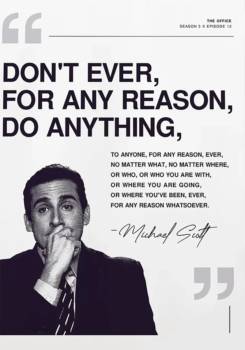 Michael Scott Wisdom pellicola backlit da Attaboy Dsgn