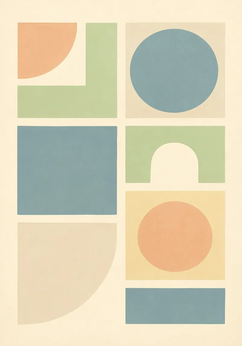 Retro Geometric Grid alluminio dibond da Mosaic Dialogue