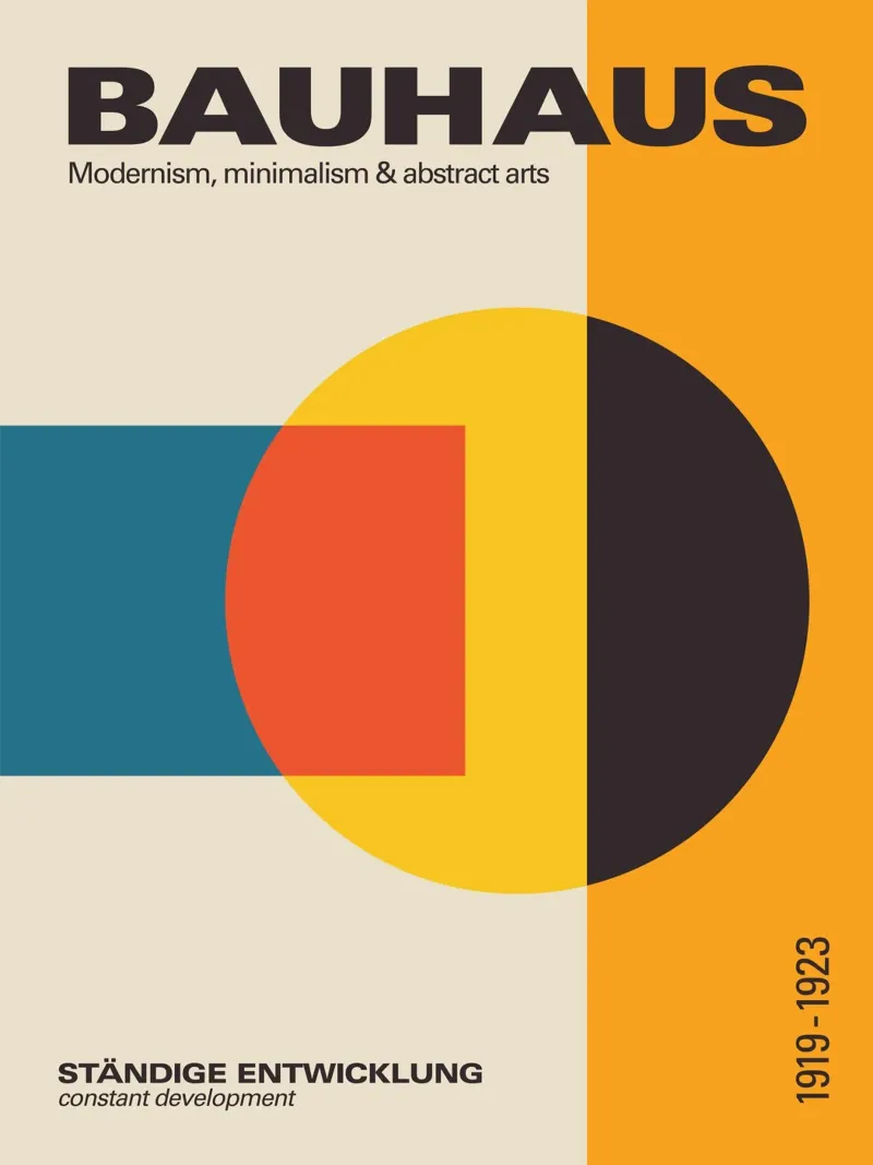 Stampa geometrica colorata Bauhaus Modernismo Minimalista pellicola backlit da THE MOTIVATED TYPE