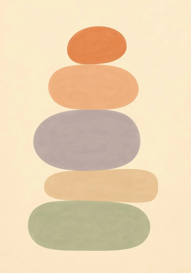 Earthy Pebble Balance plexiglass da Mosaic Dialogue