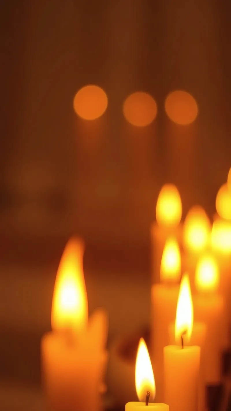 Soft glow of flickering candle flames calming atmospher canvas by DesignDoodle