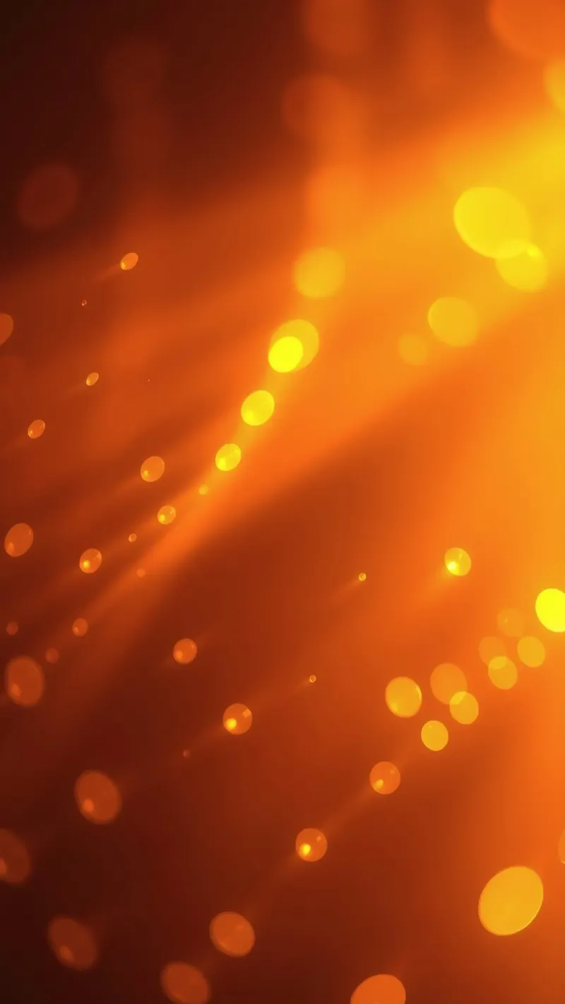 raggi di luce arancione incandescente ed effetti bokeh pellicola backlit da DesignDoodle