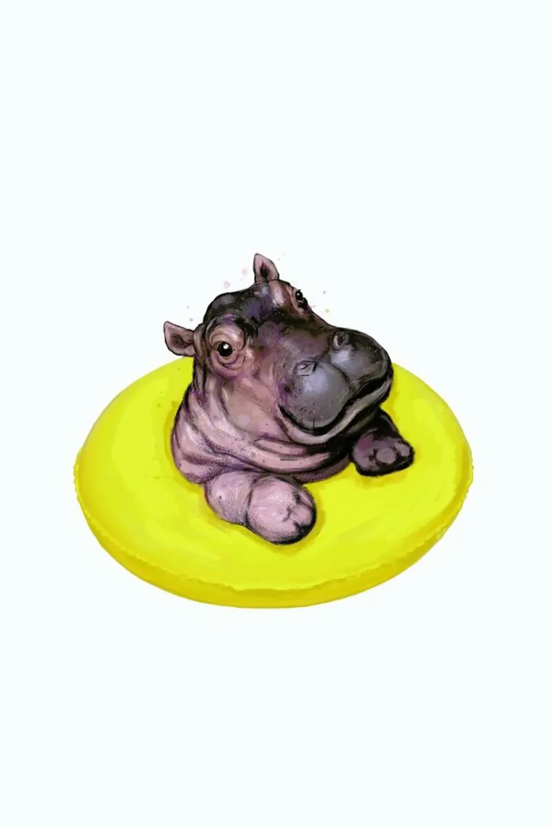 Happy Hippo pellicola backlit da Laura Graves