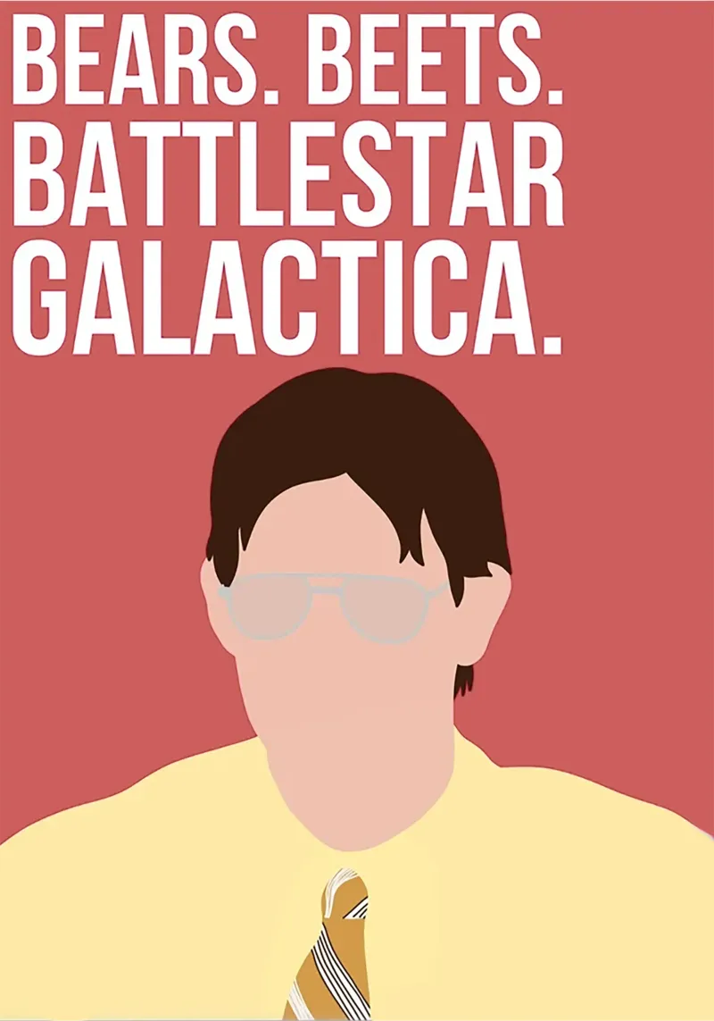 Bears. Beets. Battlestar Galactica pellicola backlit da Attaboy Dsgn