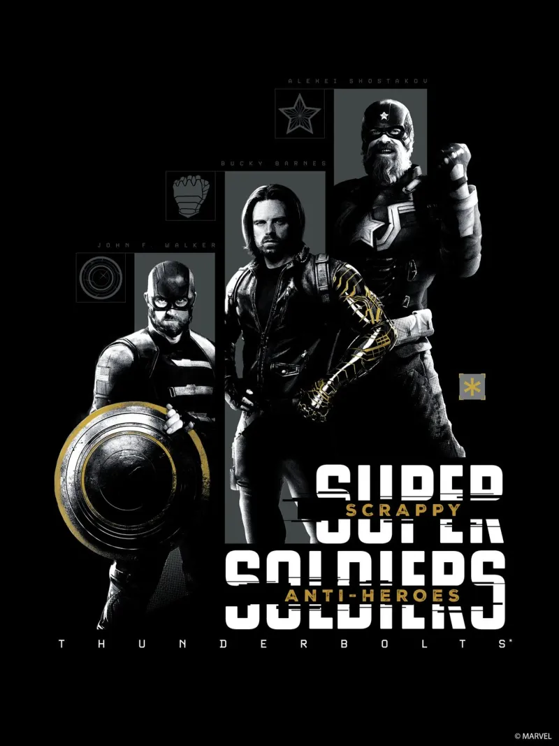 Thunderbolts* -  Scrappy Anti-Heroes alluminio dibond da MARVEL Designs by JUNIQE