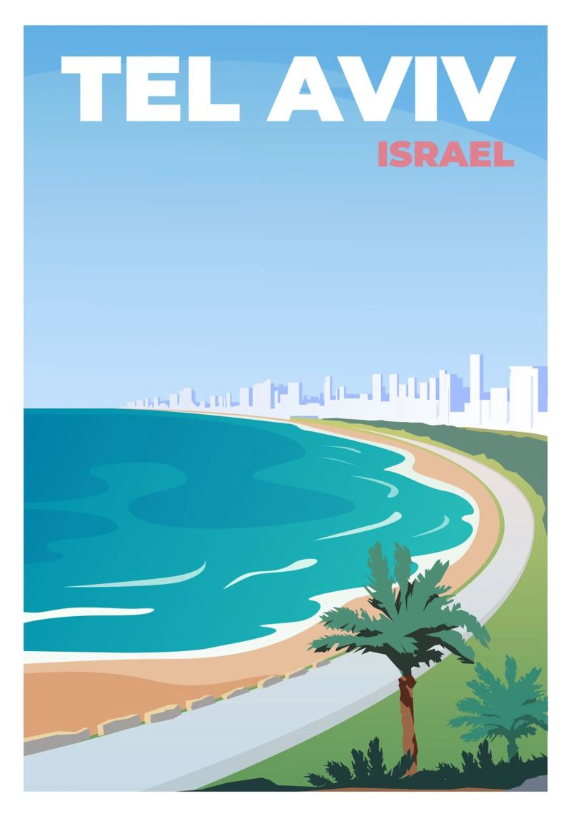 Tel Aviv, Israël poster de Wanderlust Vibes