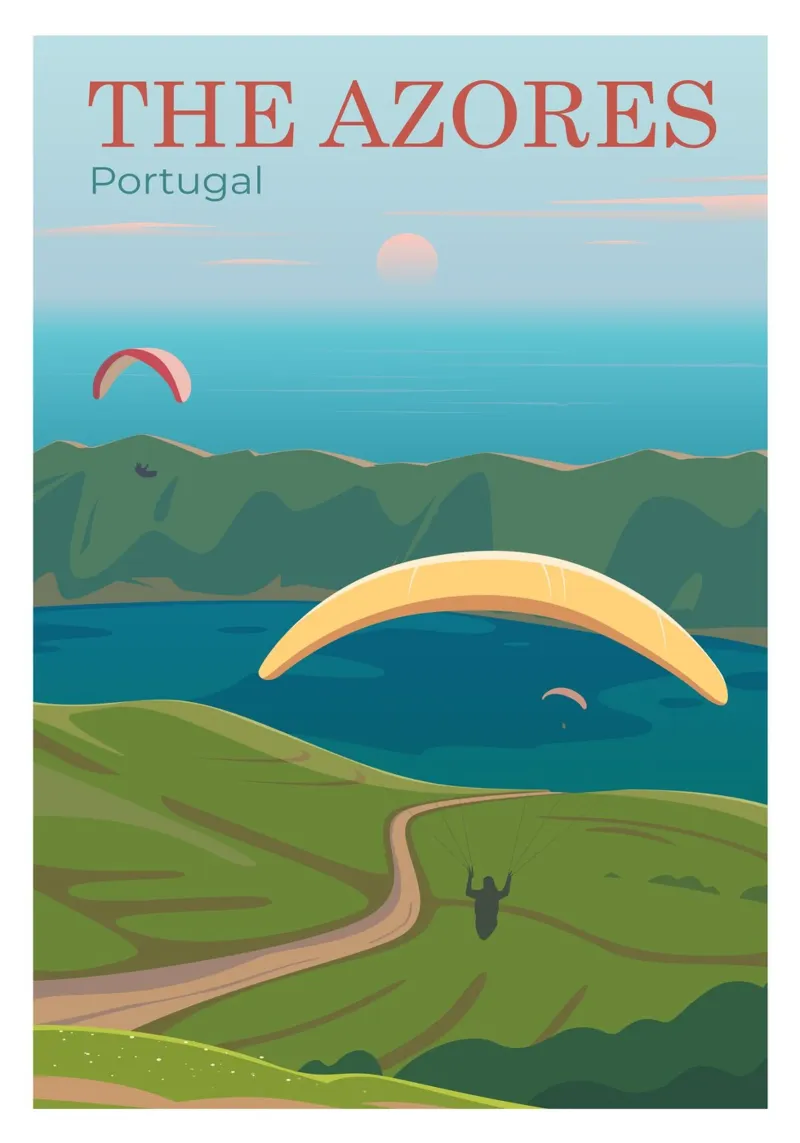 Le Azzorre, Portogallo carta hahnemühle da Wanderlust Vibes
