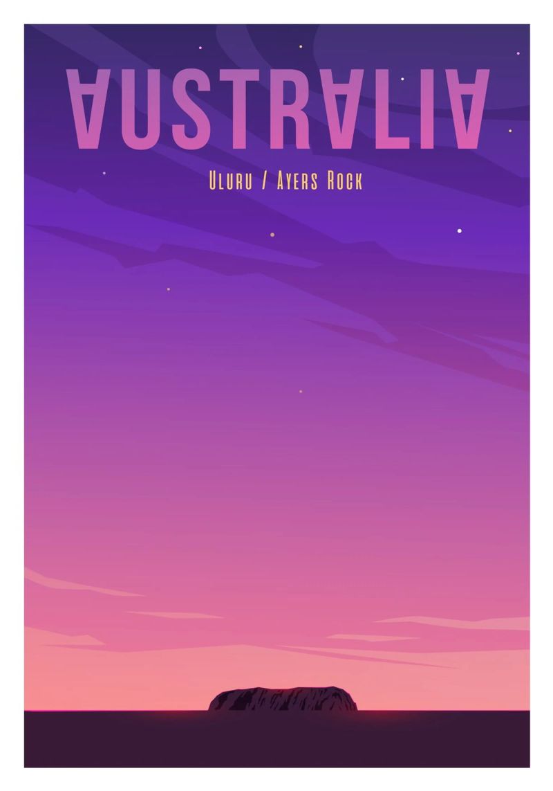 Uluru, Australie poster de Wanderlust Vibes