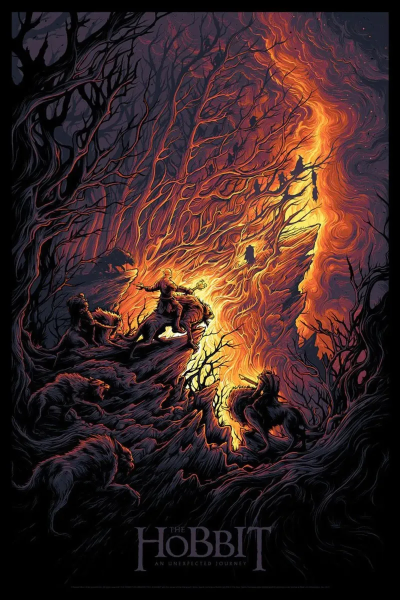 Un viaggio inaspettato Lo Hobbit pellicola backlit da Junkie Movie
