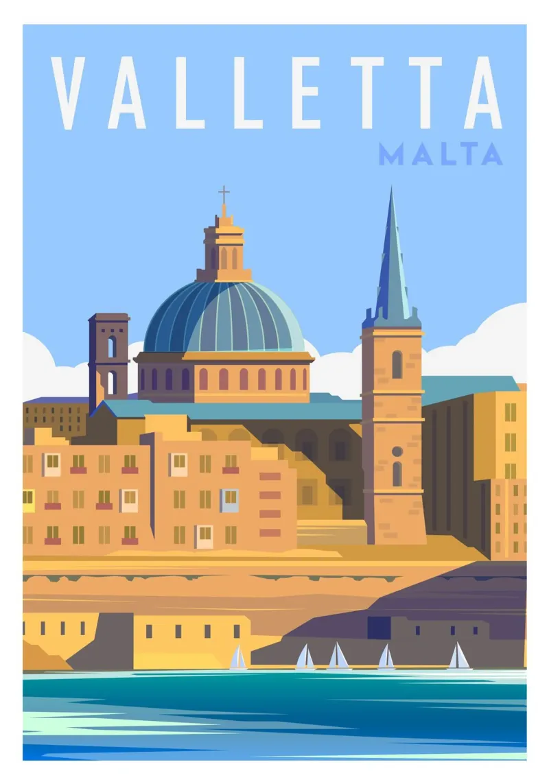 La Valletta, Malta plexiglass da Wanderlust Vibes