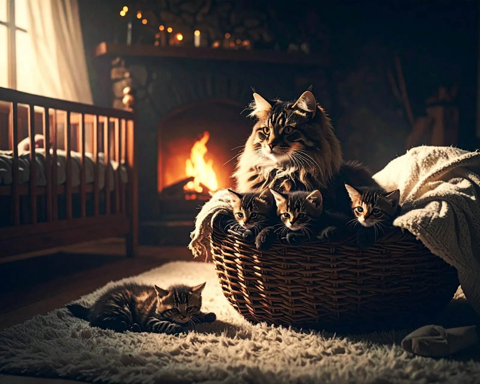 CHATTE ET QUATRE CHATONS. pellicola backlit da Thierry vobmann photography