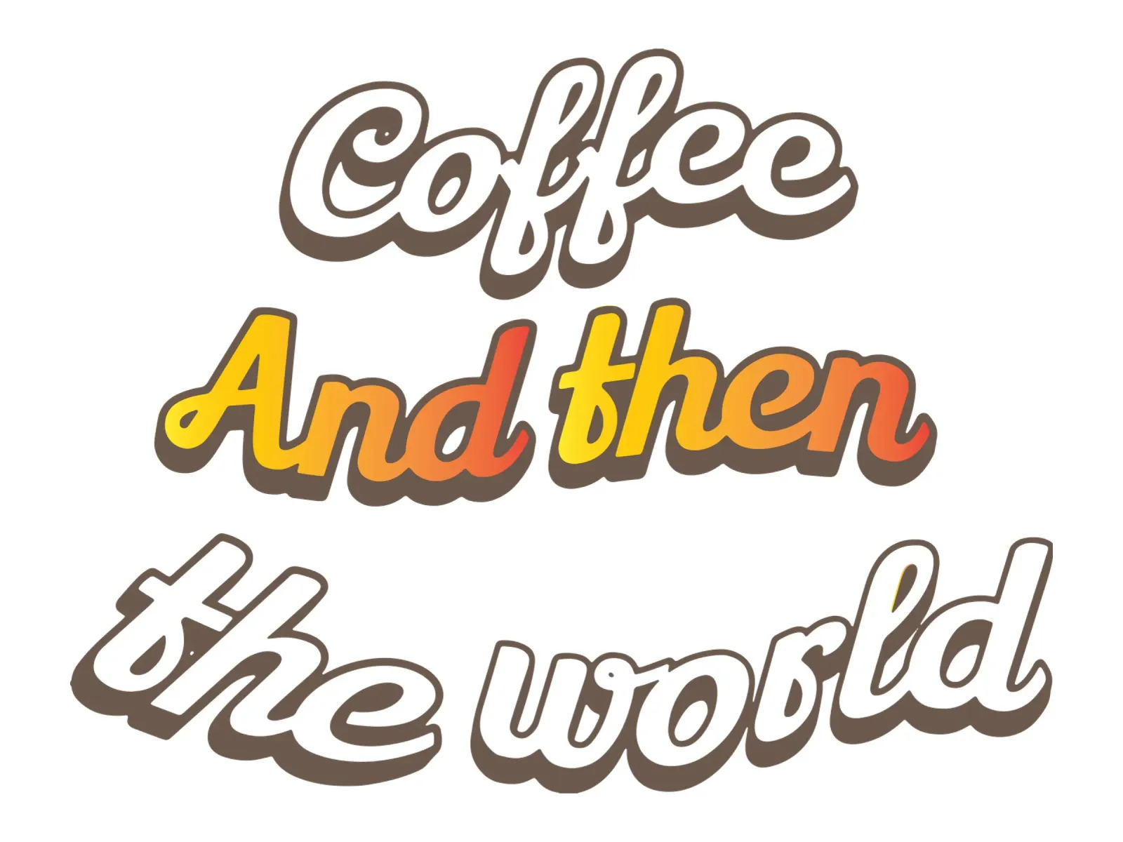 Il caffè e poi il mondo alluminio dibond da Gunawan Rb