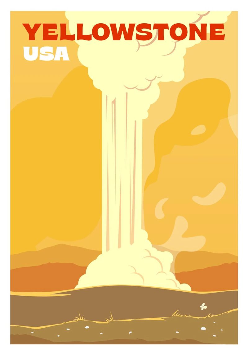 Yellowstone, Usa poster de Wanderlust Vibes