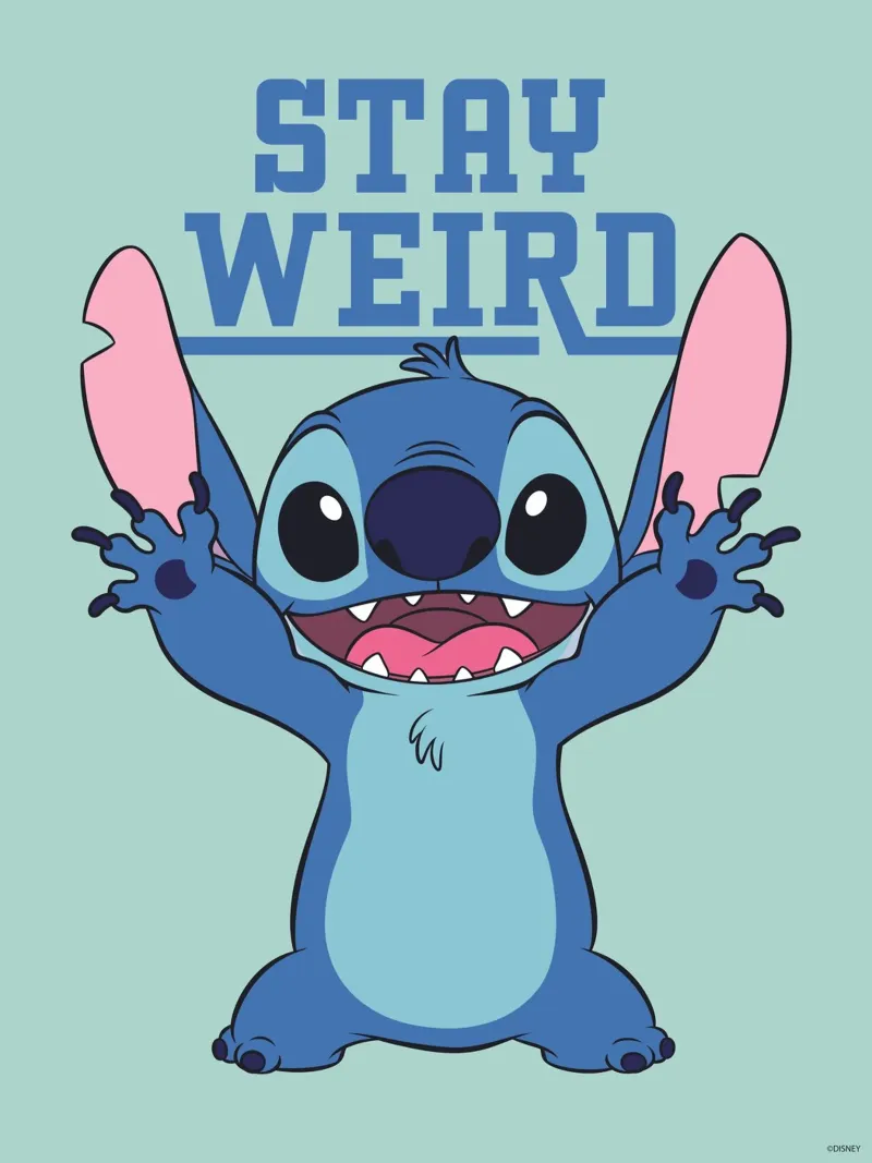 Stitch - Stay weird II alluminio dibond da Stitch
