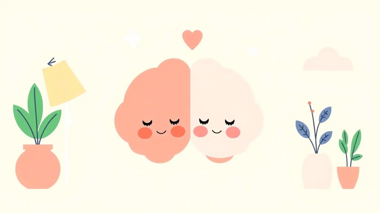 Two cheerful brain characters sharing a joyful moment hahnemühle by DesignDoodle
