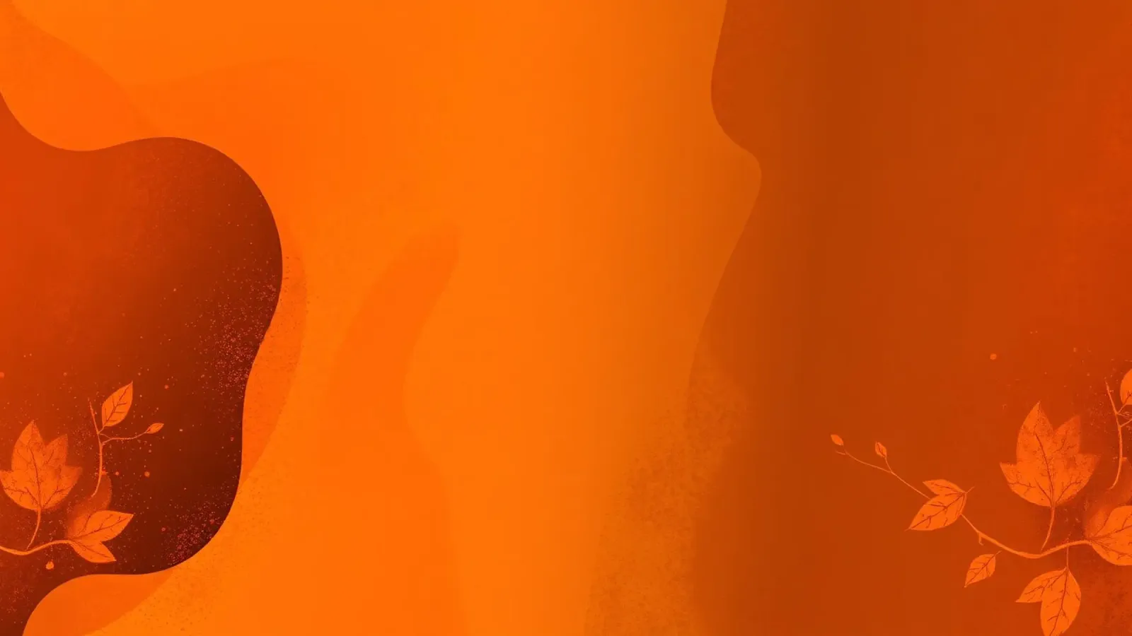 orange abstract design featuring leaf motifs and smooth art hahnemühle by DesignDoodle