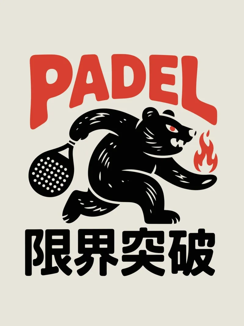 Japans Padel Beer Ontwerp - Limit Break Kanji Racket Sport canvas van GameDay Studio