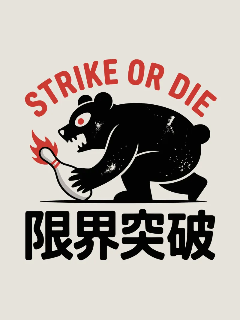 Orso da bowling giapponese - Limit Break Kanji Strike Art pellicola backlit da GameDay Studio