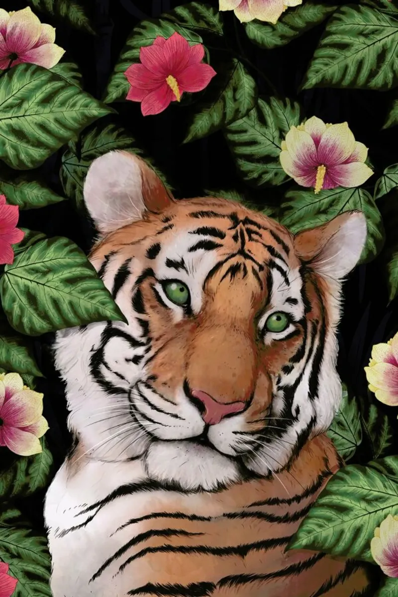 Serene Tiger pellicola backlit da Laura Graves