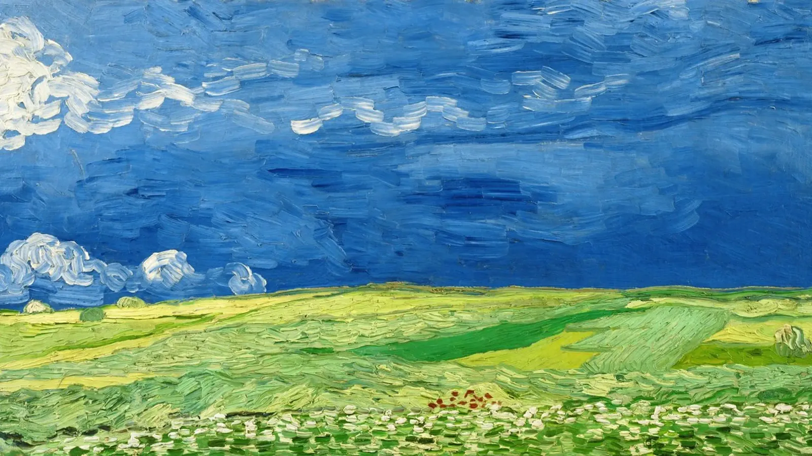Vincent van Gogh’s Wheatfield Under Thunderclouds (1890) canvas with Floater frame by Venus Art
