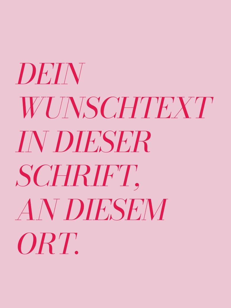 Wunschtext in rosa rot pellicola backlit da WORTSPIEL