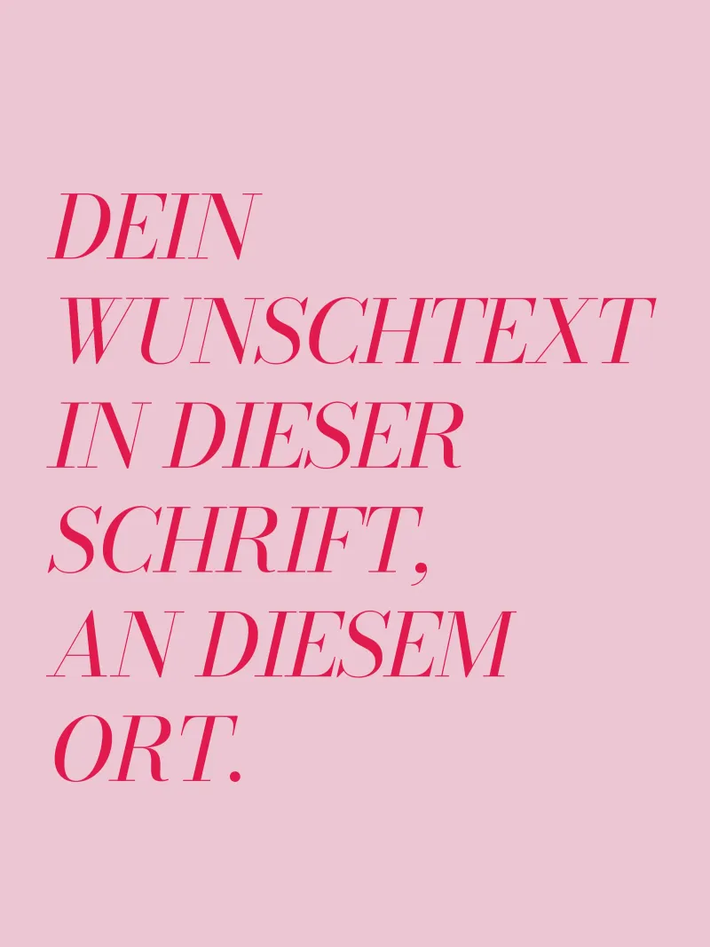 Wunschtext in rosa rot plexiglass da WORTSPIEL