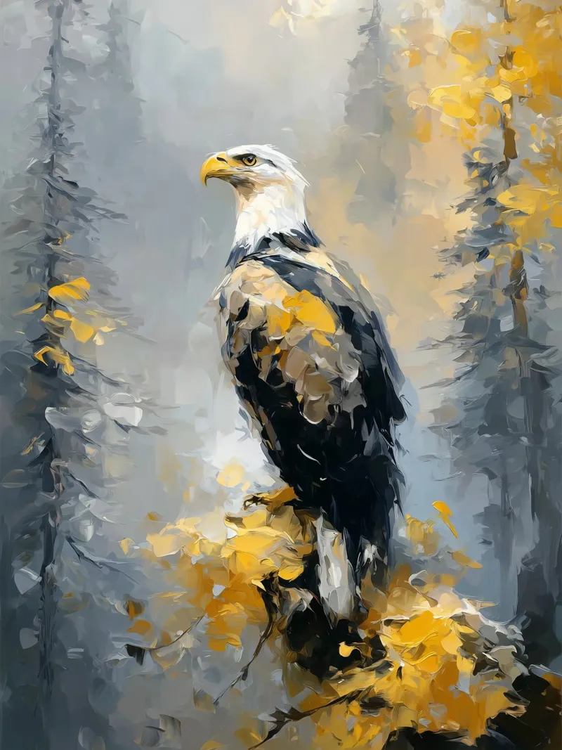 Eagle Forest Golden carta hahnemühle da Mateo