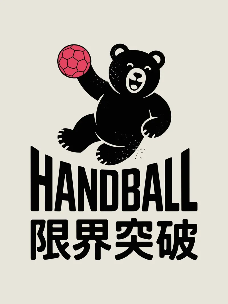 Orso giapponese di pallamano - Lancio con kanji di Limit Break pellicola backlit da GameDay Studio