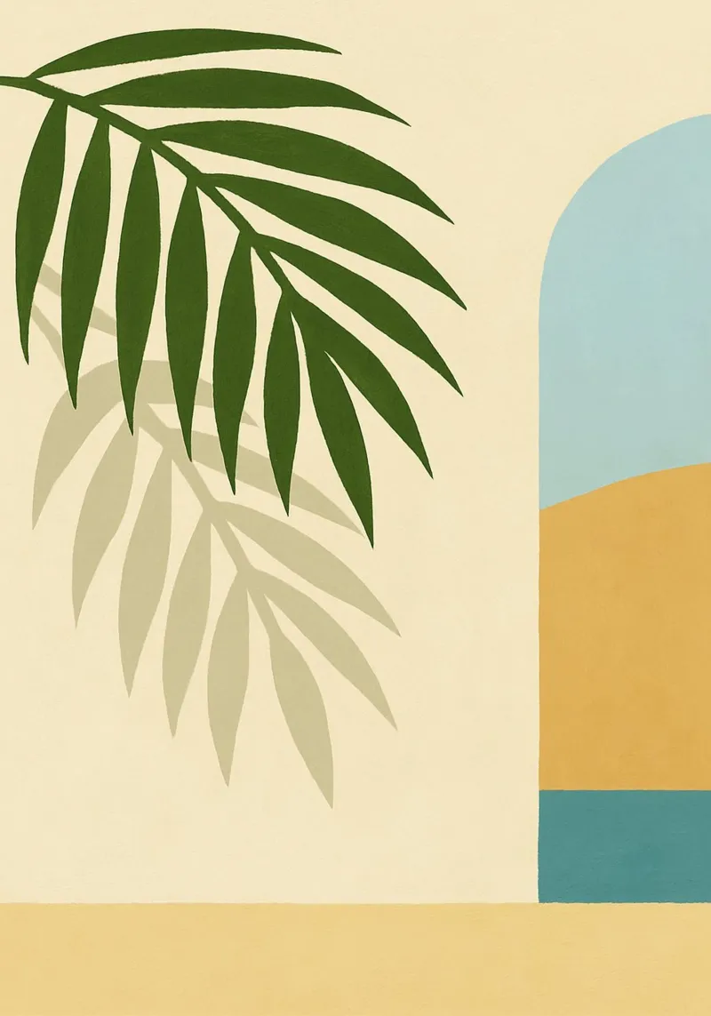 Palm & Shadow carta hahnemühle da Mosaic Dialogue