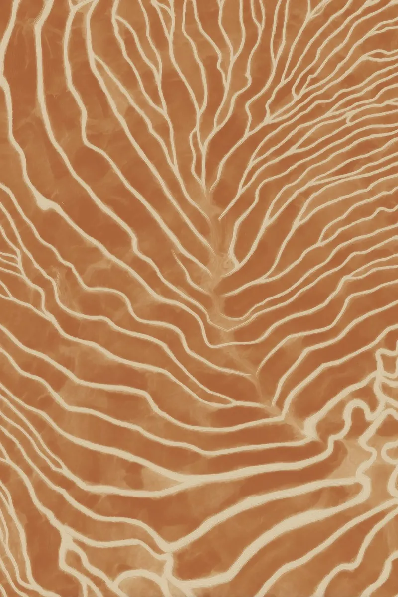 Hidden roots | Abstract line art canvas with Floater frame by Autofocus