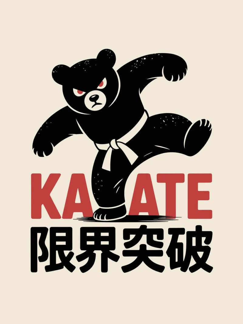 Orso giapponese di Karate - Limit Break Kanji Arti Marziali pellicola backlit da GameDay Studio