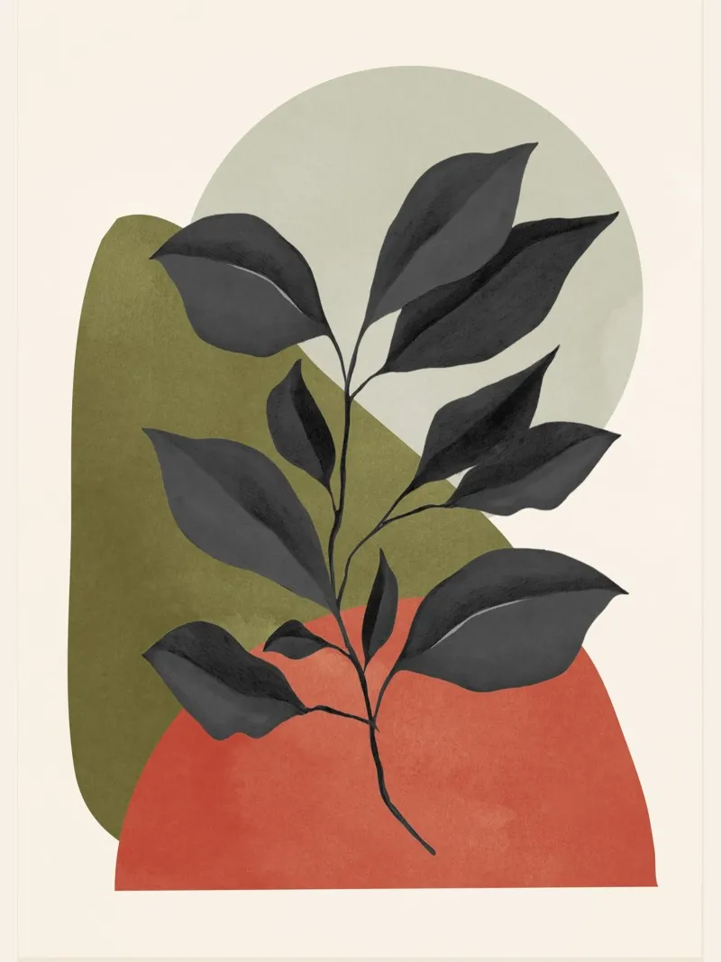 Abstracte, minimale plant 026 canvas van ThingDesign