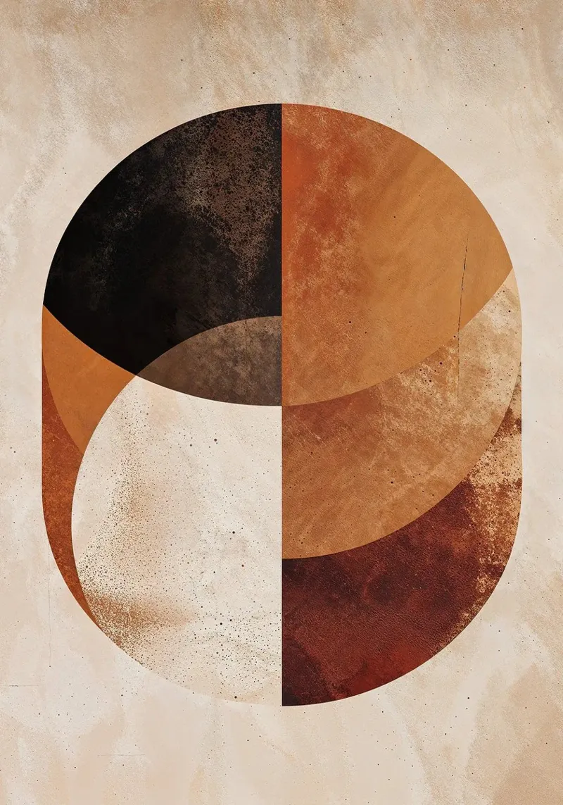 cirkelvormen meetkunde symmetrie cirkelsegmenten kwadranten ea acryl van Kristen Parr