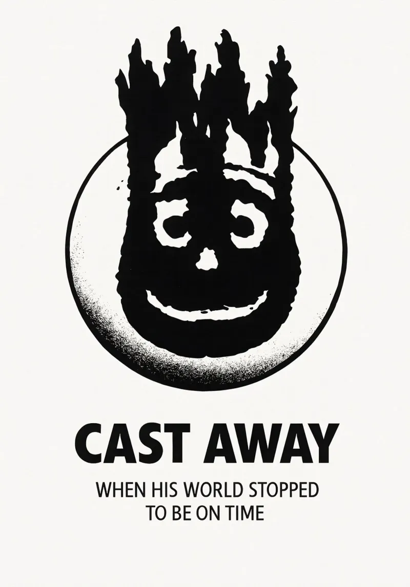 Cast Away Print tela con Cornice a cassetta da MoviesArt