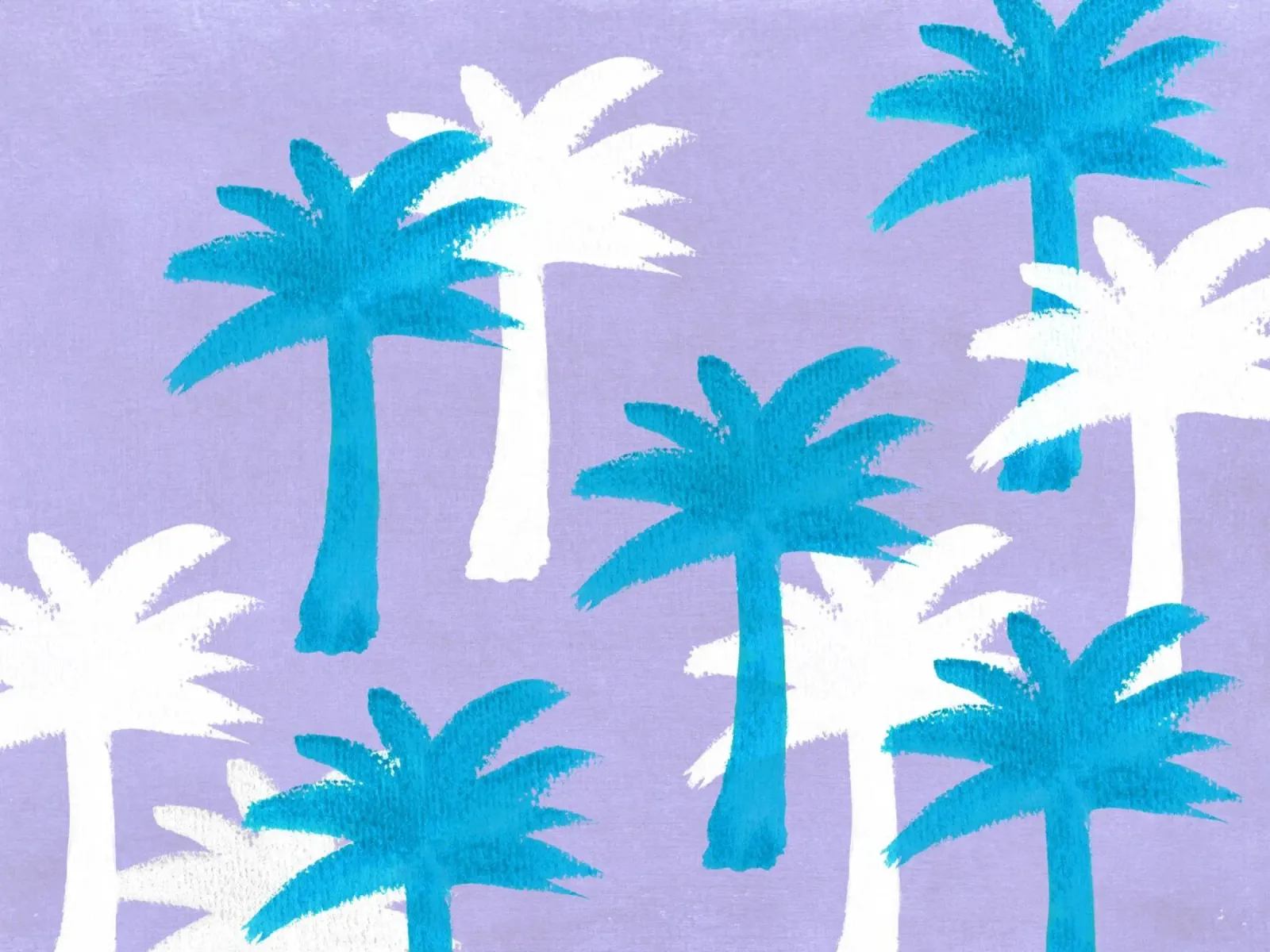 Palm Trees Pattern - Violet Blue canvas by intemporalis
