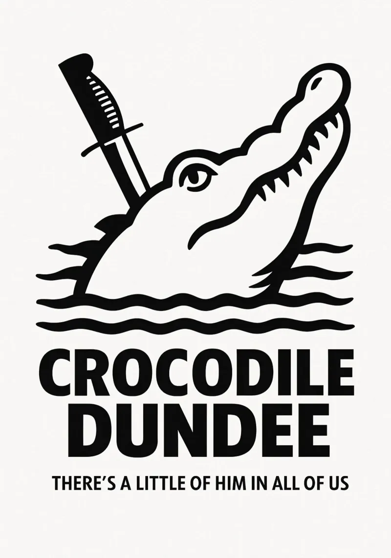 Crocodile Dundee Print pellicola backlit da MoviesArt
