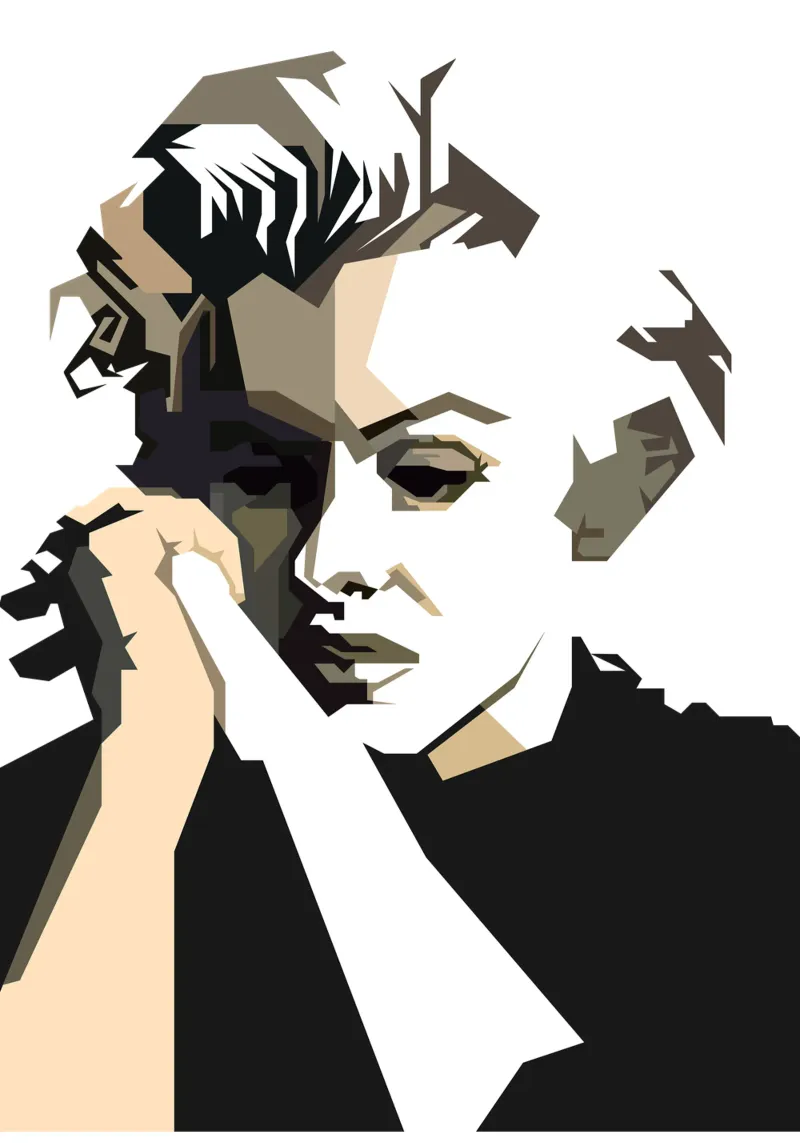 Illustrazione retrò di Marilyn Monroe di tendenza ora carta hahnemühle da Artkreator
