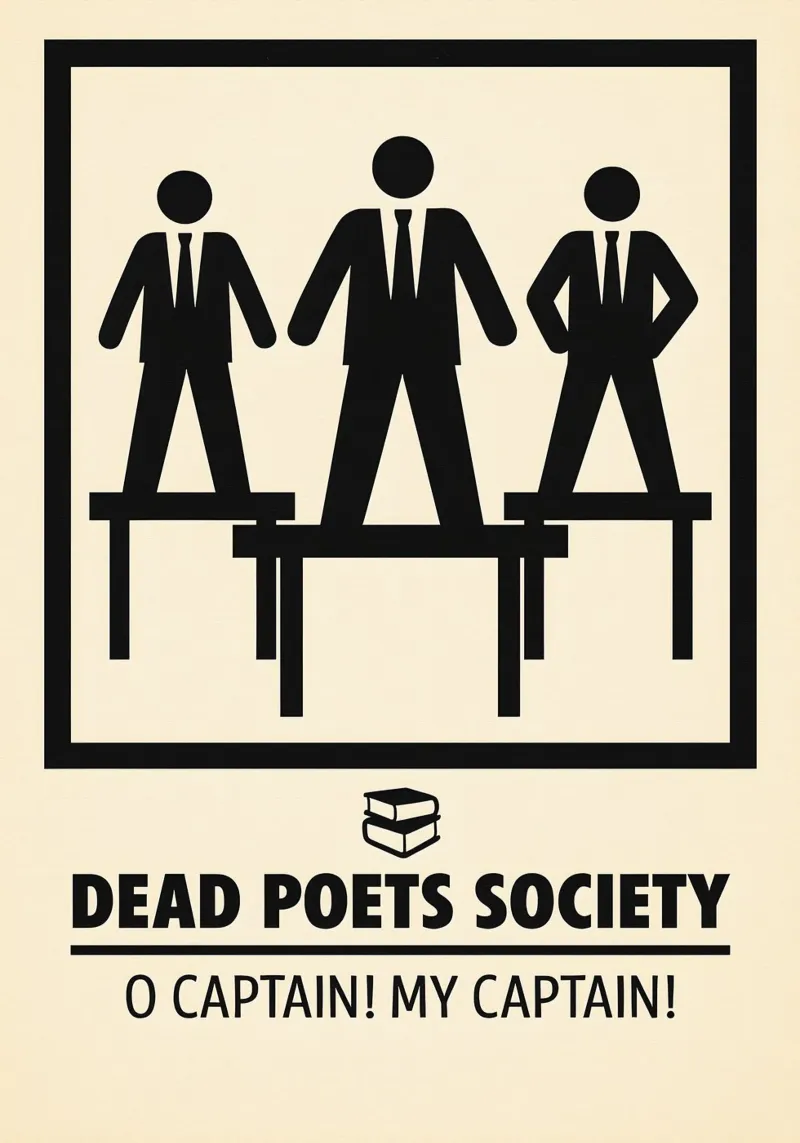 Dead Poets Society Print tela con Cornice a cassetta da MoviesArt